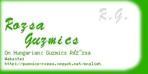 rozsa guzmics business card